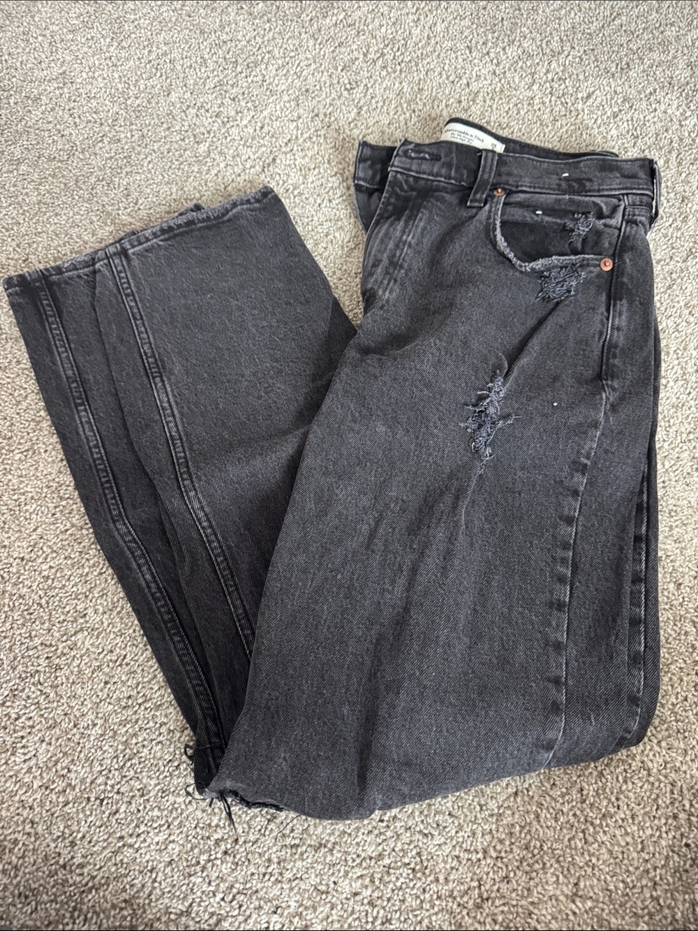 Abercrombie 90s straight ultra high rise